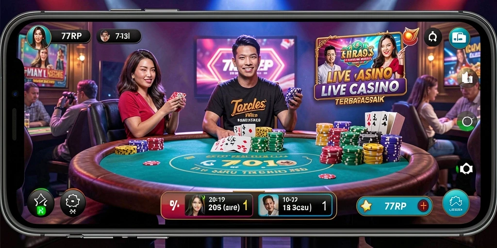 Tampilan gameplay Live Casino yang menarik dan interaktif.