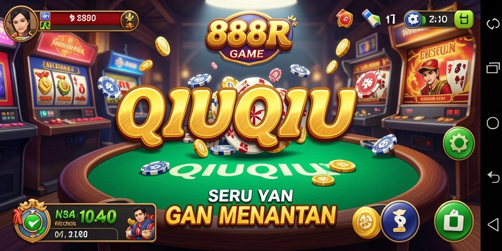 Tampilan gameplay seru dari 888R yang menampilkan strategi QiuQiu.