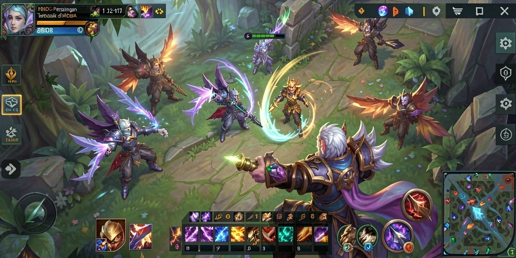 Screenshot gameplay MOBA yang epik di 88ID.