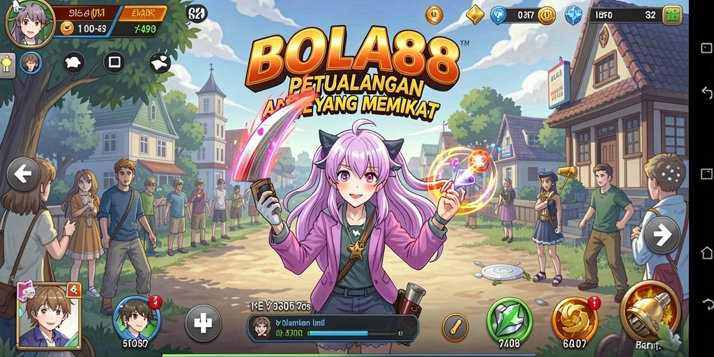 Tangkapan layar utama BOLA88 menampilkan aksi karakter anime yang menakjubkan.