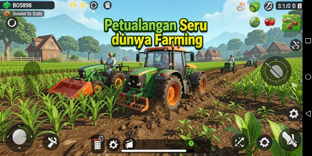 Screenshot gameplay BOS898 menampilkan petualangan seru bertani.