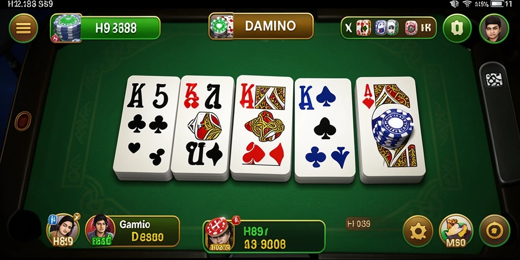 Screenshot H89 menampilkan aksi seru gameplay Domino.