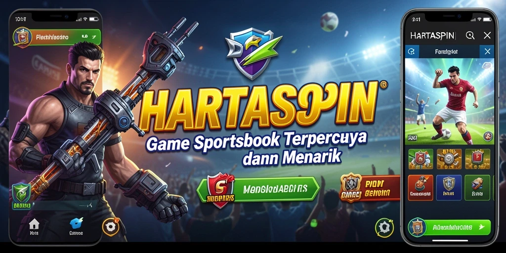 Screenshot gameplay HARTASPIN menunjukkan antarmuka yang menarik dan informatif.