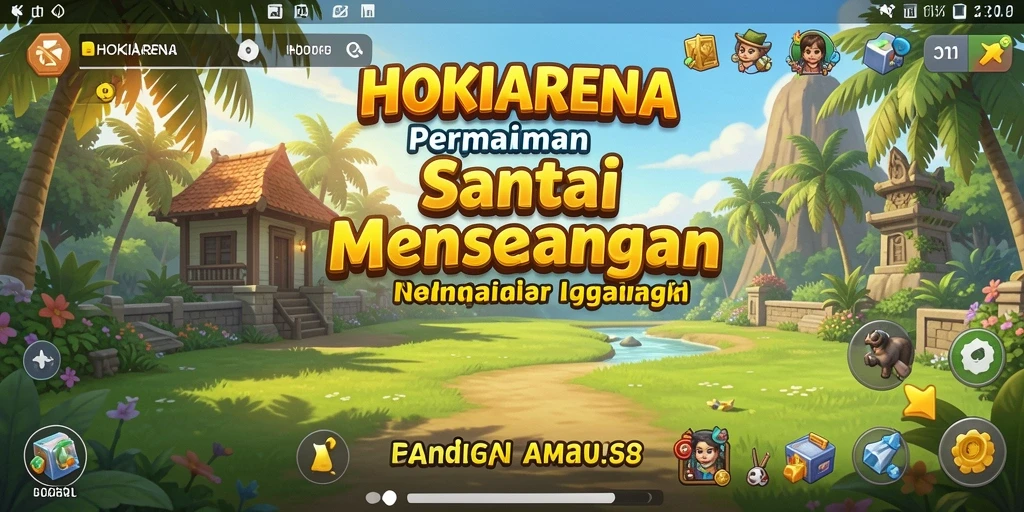 Tampilan gameplay HOKIARENA yang cerah dan menarik.