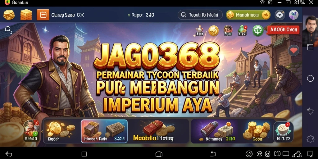 Tampilan gameplay menarik dari JAGO368 menunjukkan pengelolaan bisnis yang seru.