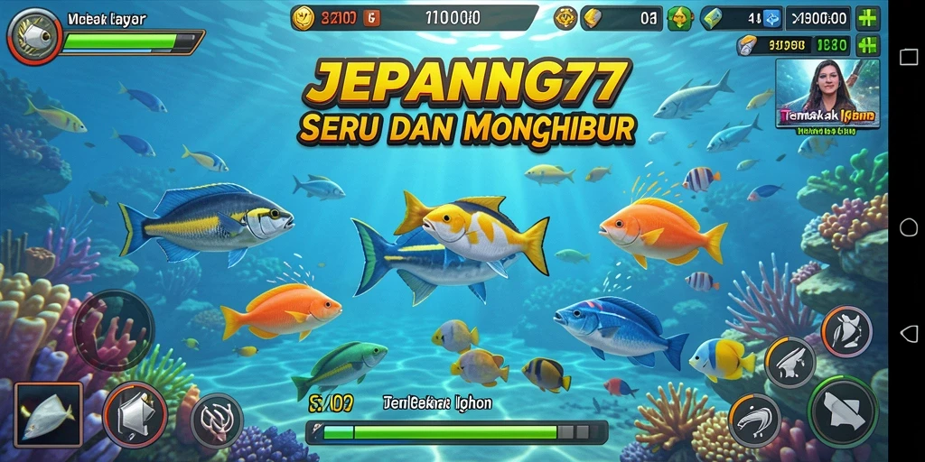 Tampilan gameplay JEPANG77 yang penuh warna dan seru.