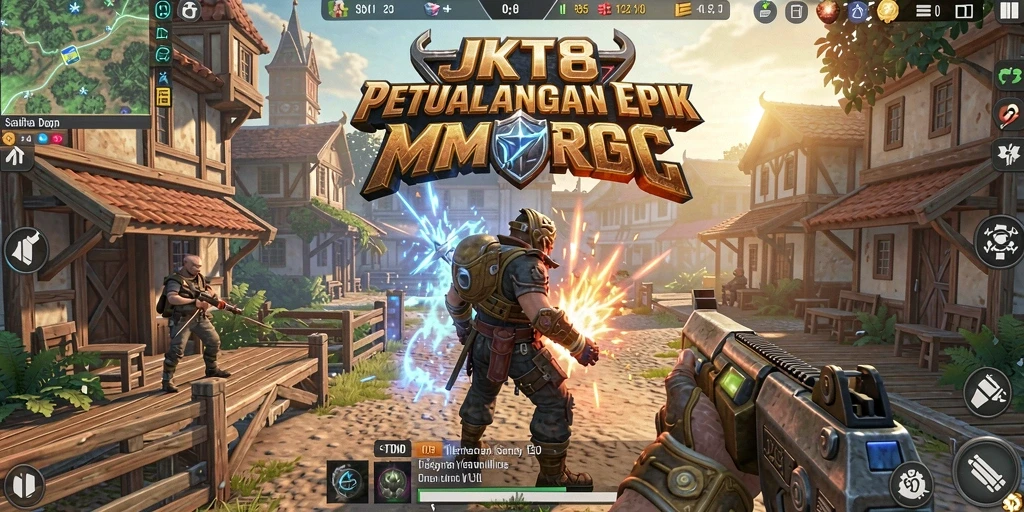 Tampilan gameplay JKT8 yang menampilkan aksi seru di dunia MMORPG.