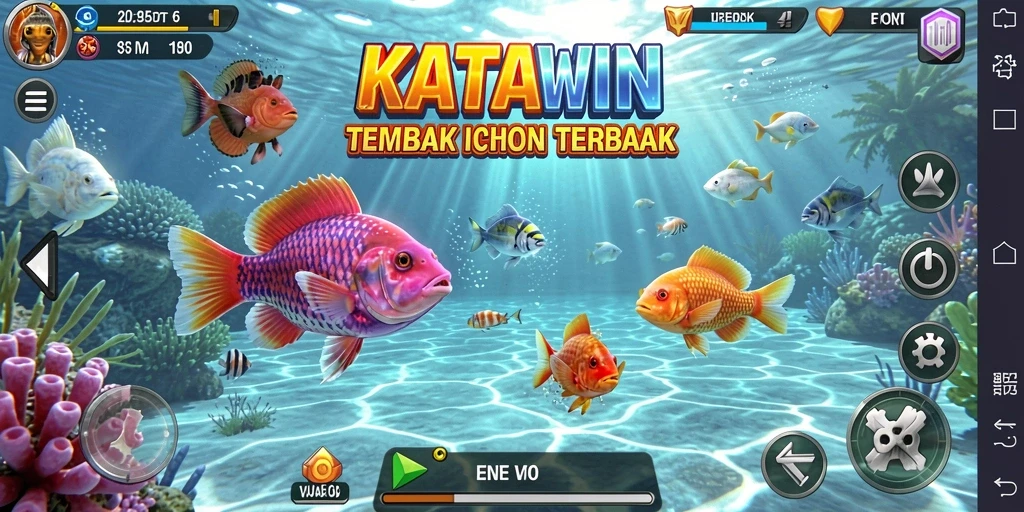 Tangkapan layar aksi seru dalam gameplay Tembak Ikan KATAWIN.