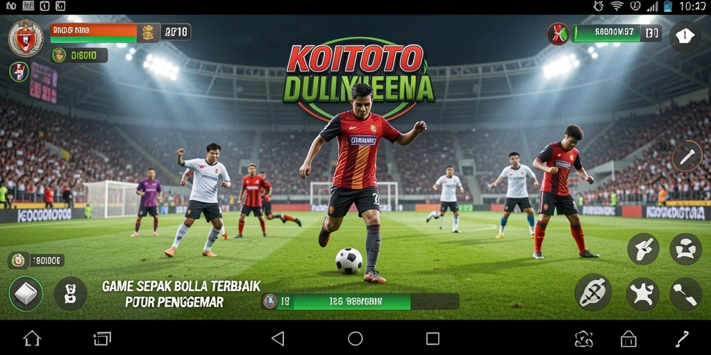 Tangkapan layar KOITOTO menampilkan aksi seru dalam permainan sepak bola.