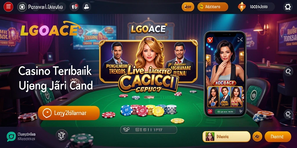 Screenshot gameplay LGOACE menunjukkan suasana kasino yang nyata.