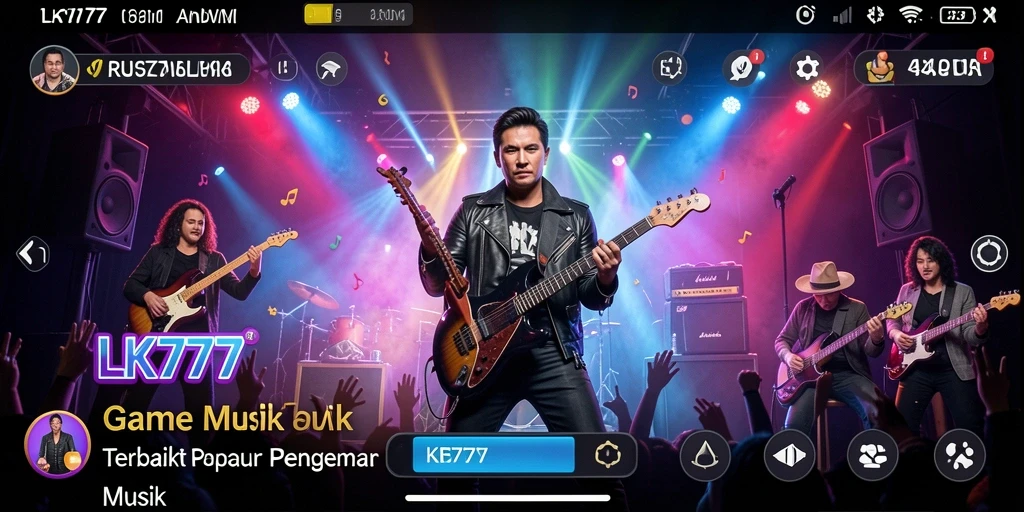 Tampilan gameplay LK777 yang menampilkan tantangan musik yang mendebarkan.