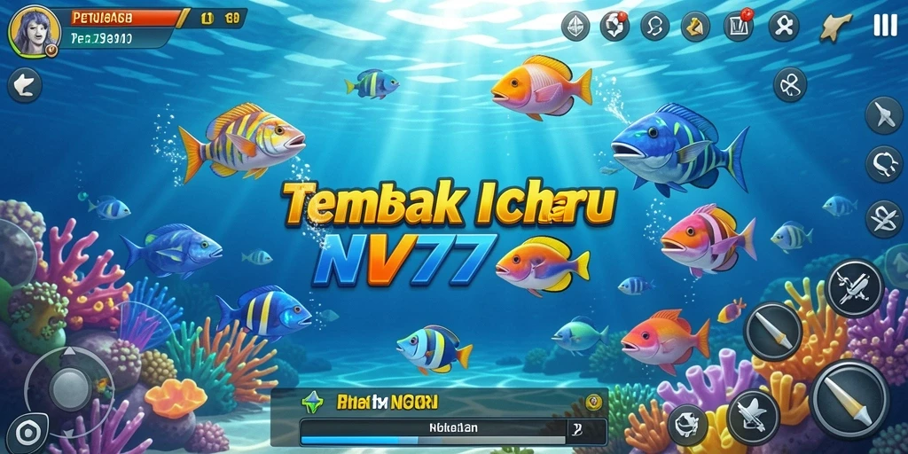 Tampilan gameplay seru Tembak Ikan dengan grafis yang menarik.