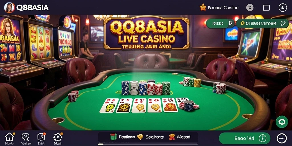 Tampilan gameplay Live Casino yang mendebarkan dan interaktif.