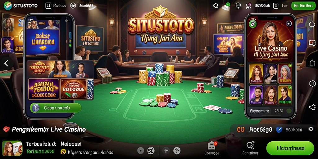 Screenshot gameplay Live Casino di SITUSTOTO dengan dealer langsung.