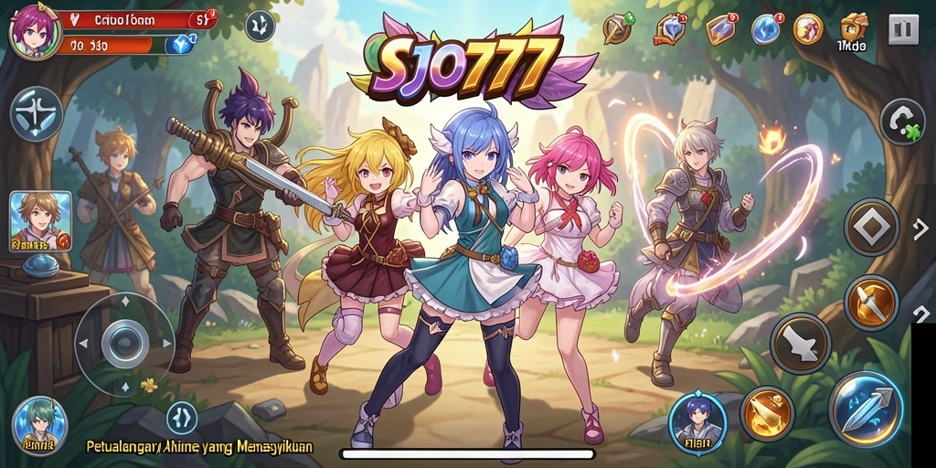 Tampilan gameplay SJO777 yang penuh aksi dan warna.