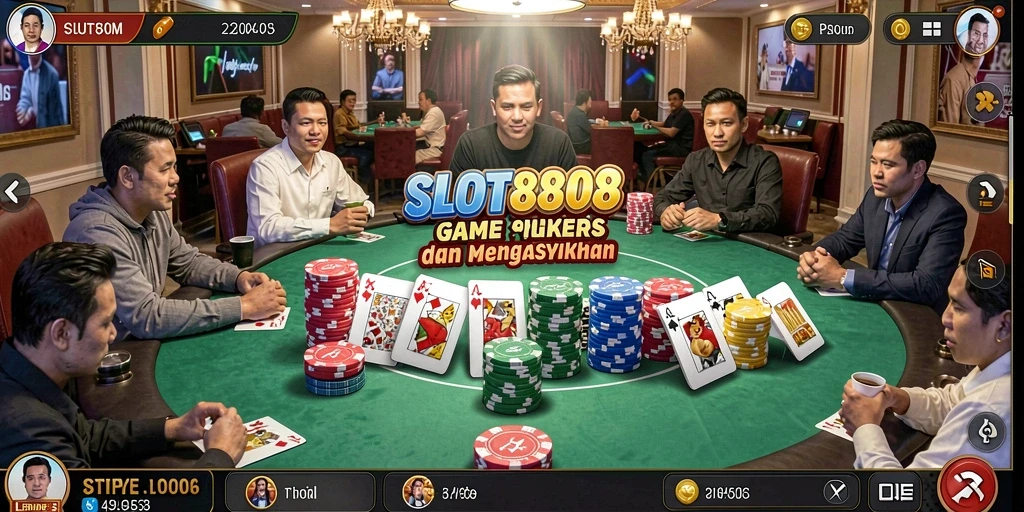 Tampilan menarik dalam gameplay Poker di SLOT8808.