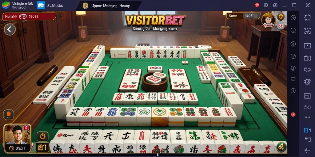 Screenshot gameplay VISITORBET yang menampilkan tantangan Mahjong yang mendebarkan.